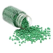 Seed beads. 2 mm. 30 gram/1800 stk. i plastrør. Paris green.